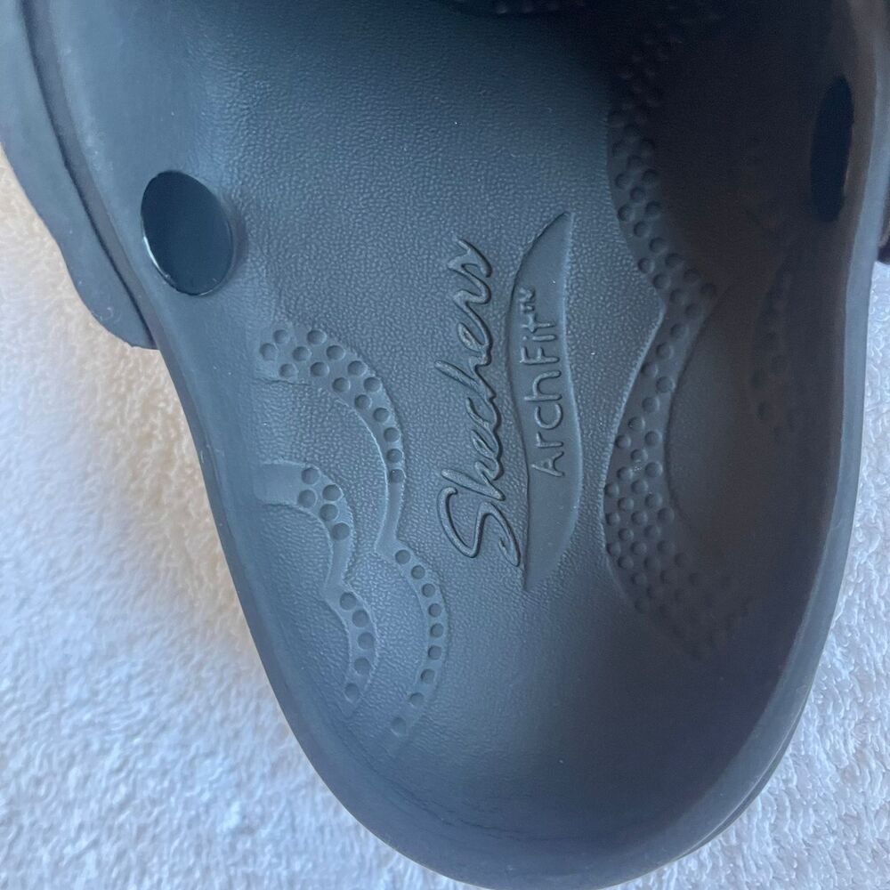 Snoop Dogg x Skechers Arch Fit Clogs Size 7.5 Black Rhinestone Bling Slip On - Picture 9 of 11